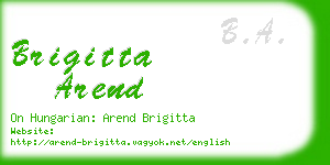 brigitta arend business card